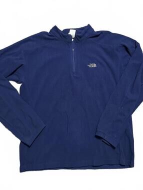 Men’s Gorpcore Sportswear The North Face Navy Blue Quarter Zip Sweater Size M